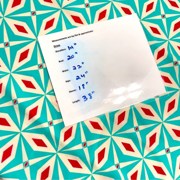 Pink Blush Geometric Print Dress Size Large - Picture 8 of 9